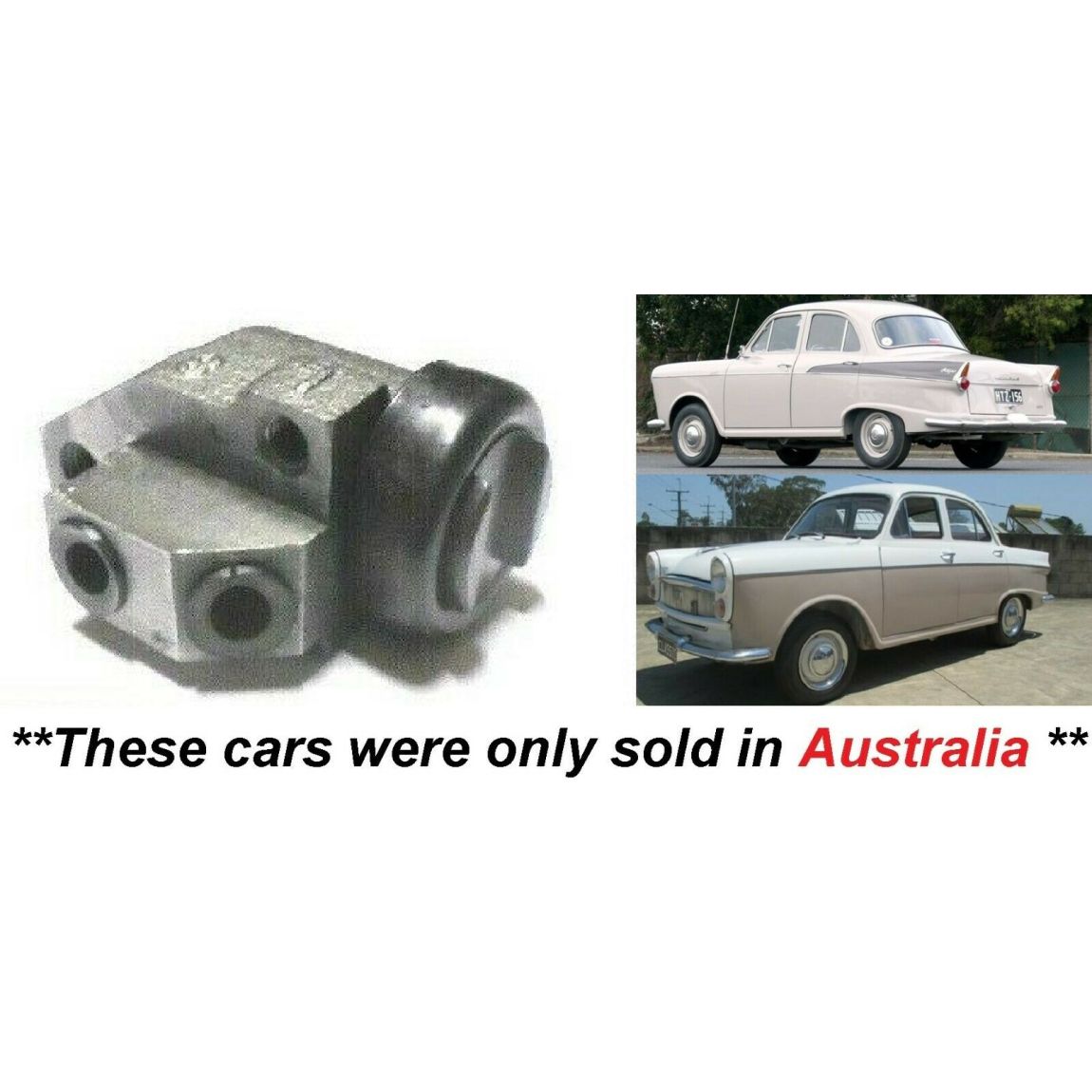 FRONT BRAKE WHEEL CYLINDER x1 (Austin Lancer & Morris Major) (** LEFT SIDE **) (1958- 65) 